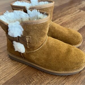 UGG Koolaburra Mini Bow Victoria Boots Chestnut Size 5